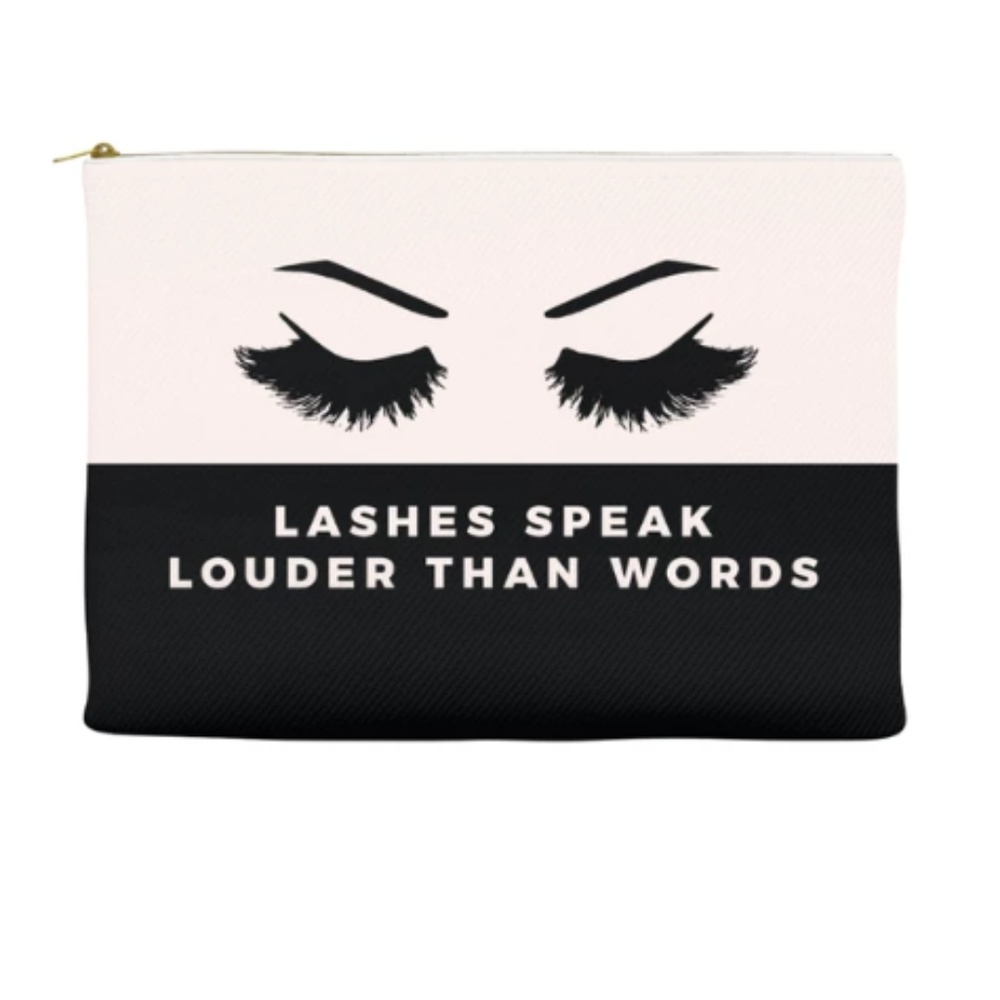 Lashes Speak Louder Than Words  Makeup Pouch